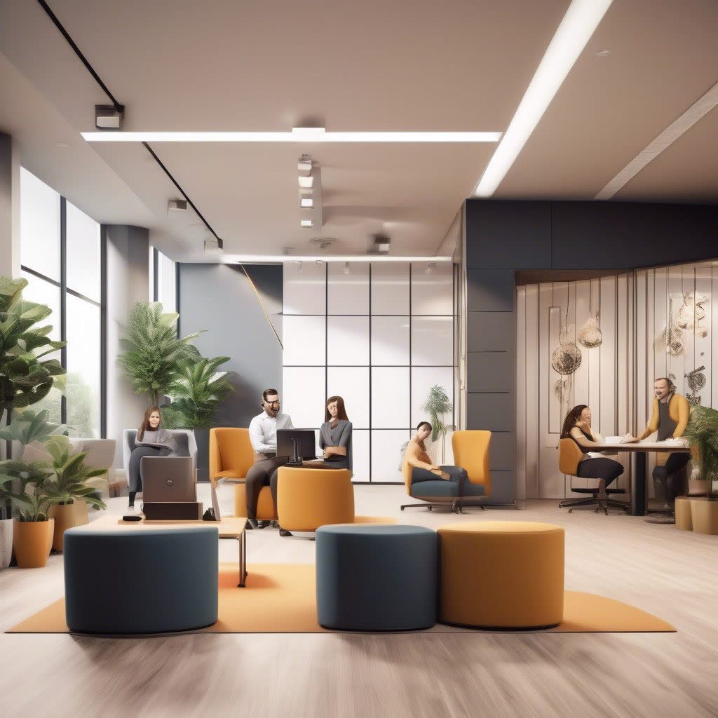 un salon avec un canapé et des chaises